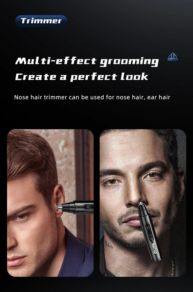Professioneller Unisex Trimmer, wiederaufladbar für Nasen- & Ohrhaare, sorgt für gründliche Haarentfernung.