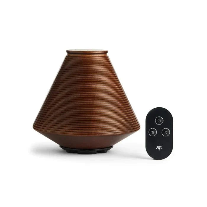 Eleganter Holz Aroma-Diffusor mit Ultraschall-Technologie und Fernbedienung für entspannenden Raumduft Zuhause.