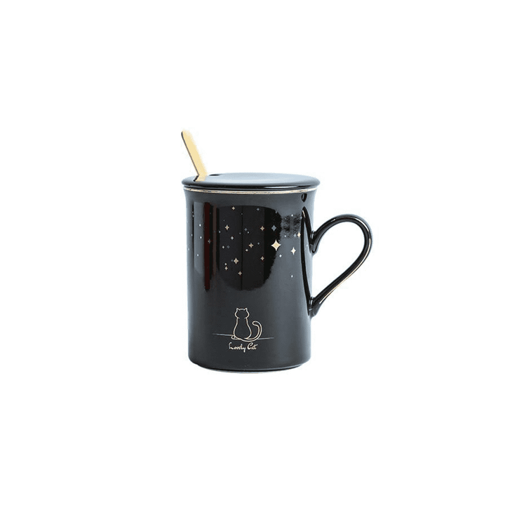 Niedliche Keramik-Kaffeetasse mit Katzenschwanz-Henkel, ideal als Teetasse für Katzenliebhaber Geschenkidee.