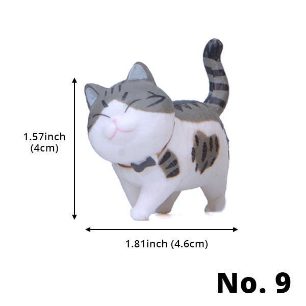 Hochwertige Mini Katzenfigur, drehbarer Kopf, handbemalt, ein süßes Sammlerstück & Geschenk.