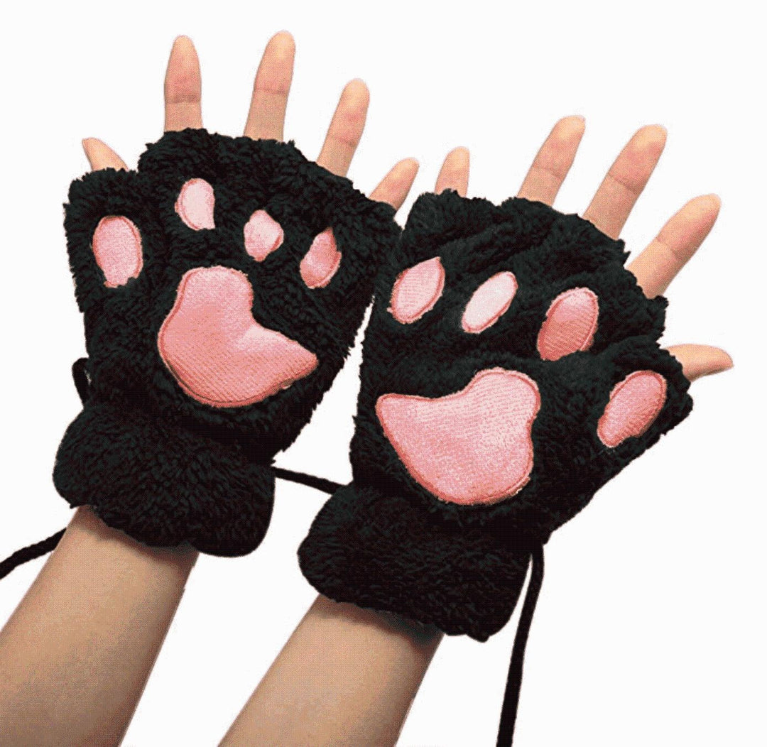 Niedliche Bärenpfoten-Handschuhe aus weichem Plüsch, das perfekte Geschenk für Tierliebhaber und warme Hände.