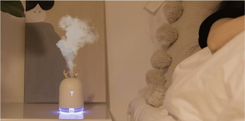 Multifunktionaler Aroma Diffusor mit Stimmungslicht, 220ml Tank, fördert Entspannung & Raumduft.