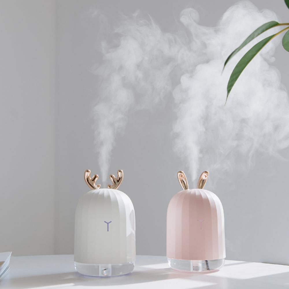 Kompakter USB Aroma Diffusor mit sanftem Farbwechsellicht für entspannende Wohnkultur & Luftbefeuchtung.