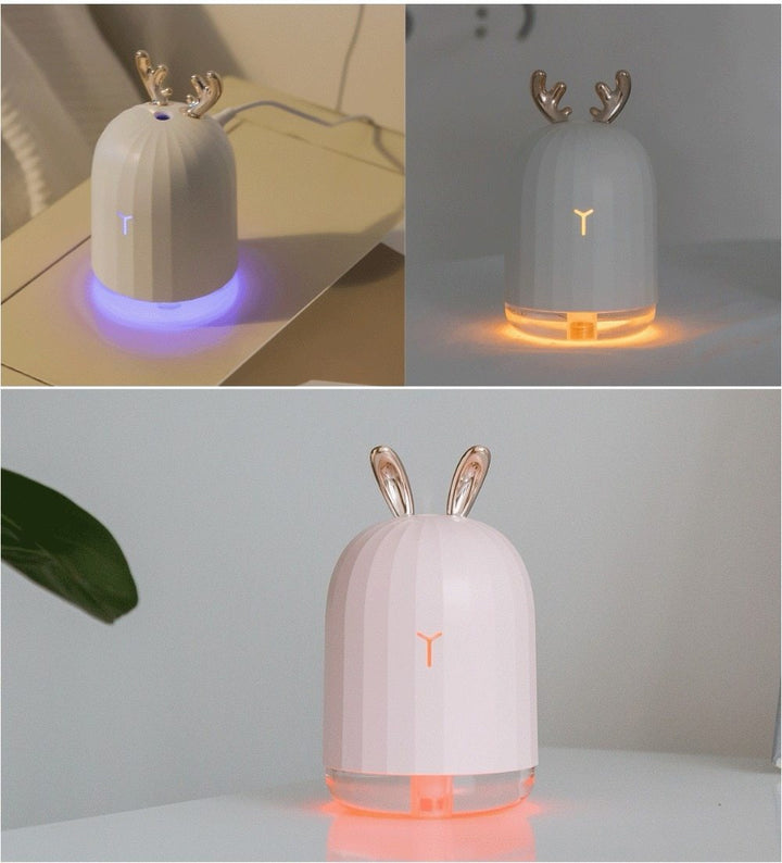 Luftbefeuchter & Aroma Diffusor, 220ml, mit sanftem Farbwechsellicht, ideal für gesunde Raumluft.
