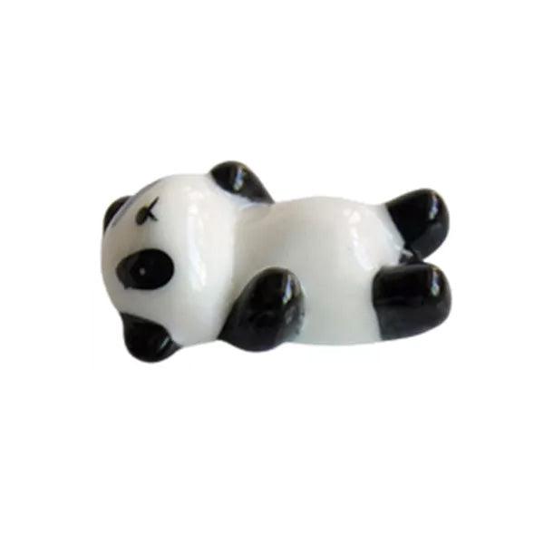 Niedlicher Keramik Panda Essstäbchenhalter, handbemalt, ideal für den Esstisch.