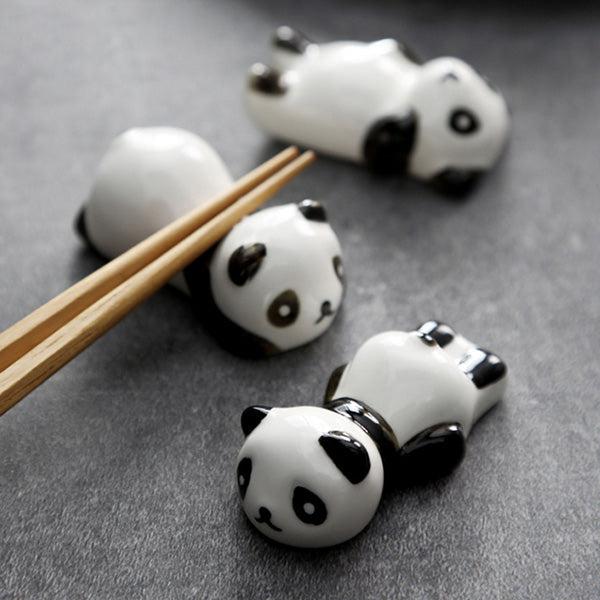 Handbemalter Keramik Panda Pinselständer, süßer Küchendekor und Geschenkidee.
