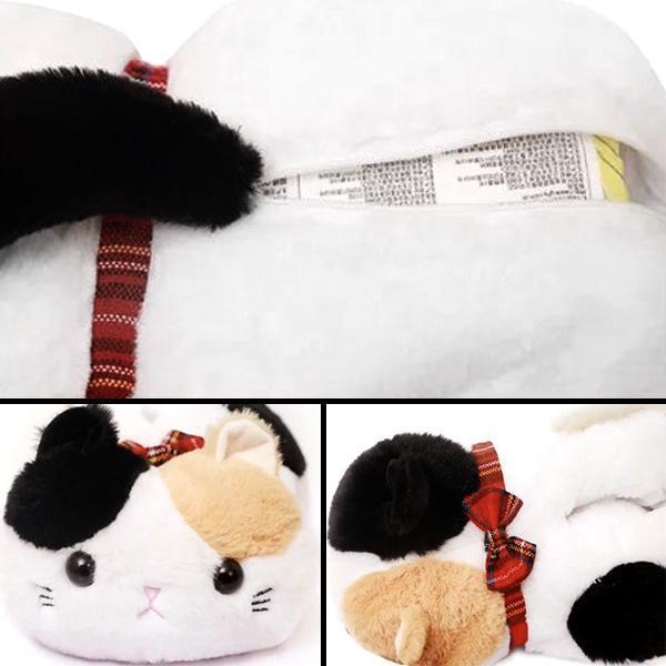 Origineller Haustier-Design Taschentuchspender in Form einer Plüschkatze. Praktisch & niedlich.