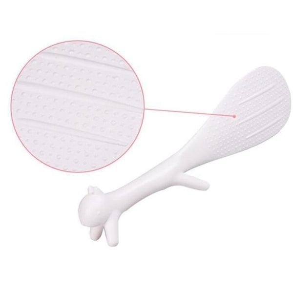 Niedliches Eichhörnchen Reispaddel aus Nylon, antihaftbeschichtet. Ideal als hygienischer Küchenhelfer zum Servieren von Reis.