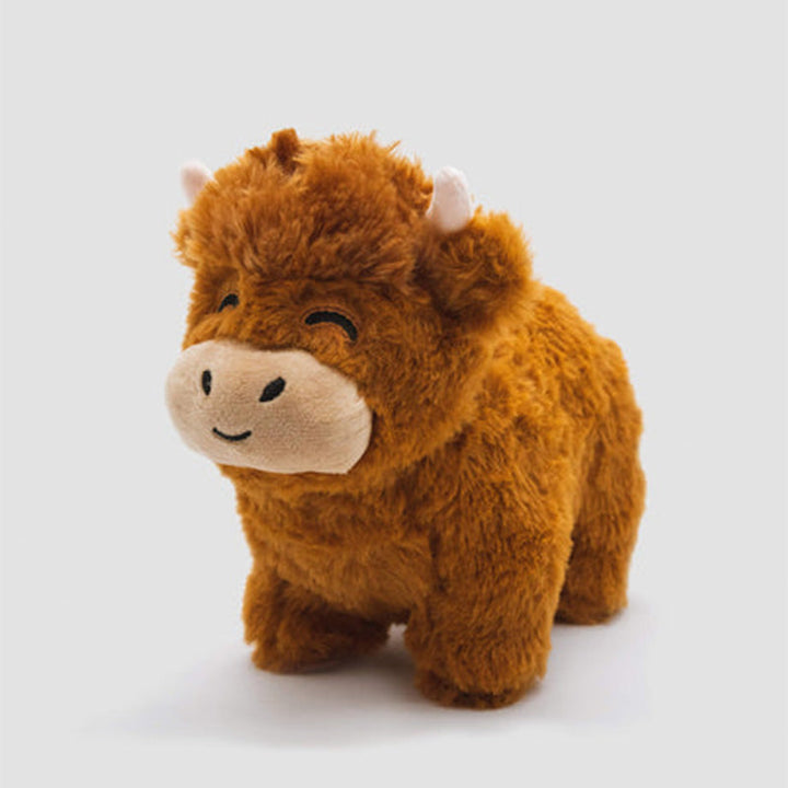 Niedliches Highland Kuh Plüschtier, weich & kuschelig. Perfekt als Geschenk für Kinder & Tierfreunde.