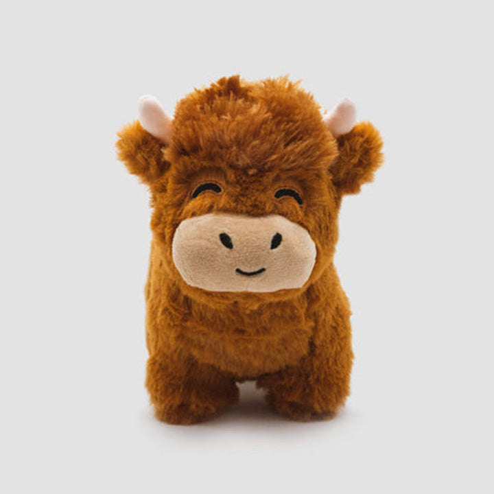 Flauschiges Highland Kuh Kuscheltier, ein liebenswerter Begleiter zum Trösten & Schlafen für jedes Kind.