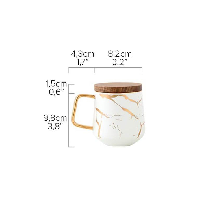 Stilvolles Wohnaccessoire: Nordische Kintsugi Keramiktasse, einzigartig, schwarz-weiß, für den täglichen Genuss.