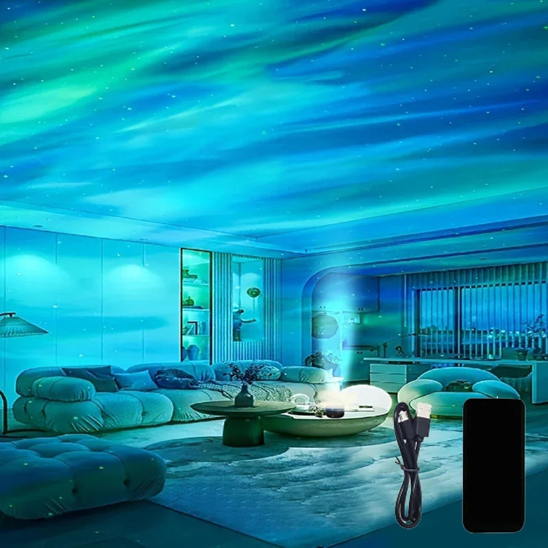 Avenoirhome Lichtprojektor für stimmungsvolle Nordlichter & Sternenhimmel. Perfekt für Ambientelicht.