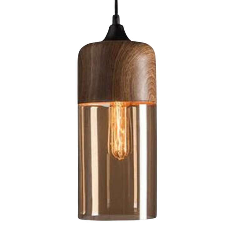Minimalistische NordLuna Holz-Deckenlampe, perfekt für entspannte Schlafzimmerbeleuchtung im skandinavischen Stil.