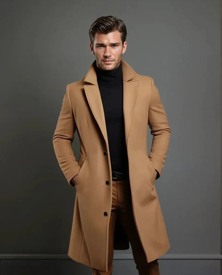 Eleganter Herren Wintermantel in Premium-Qualität. Klassischer, warmer Mantel für Business & Freizeit, ideal für Herren.