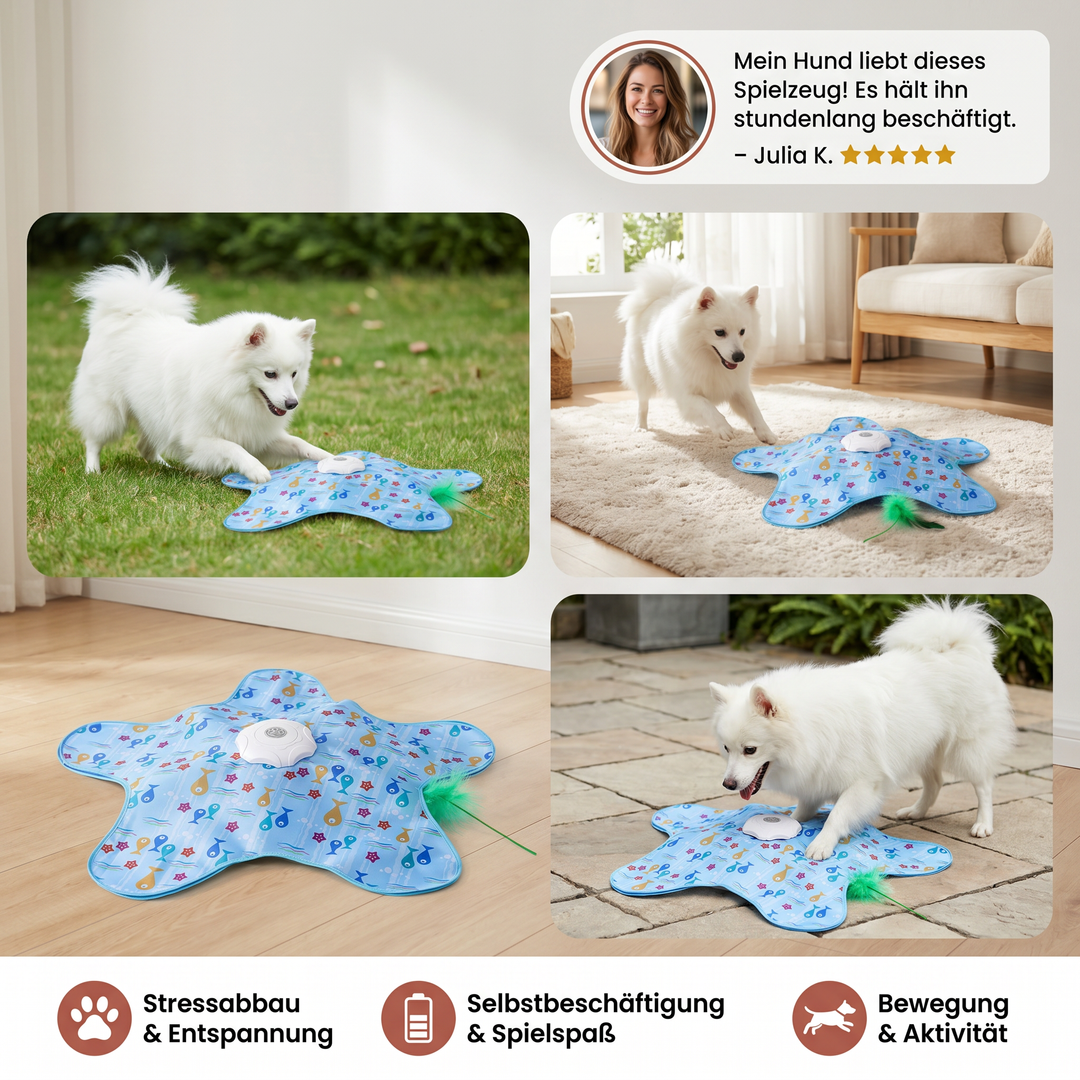 Robuster, automatischer Spielgefährte für Hunde zur Stressreduktion und mentalen Stimulation jedes Hundes.