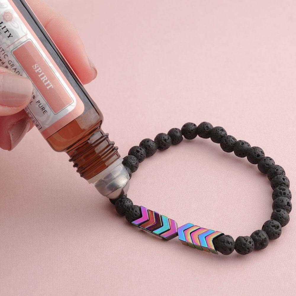 Elegantes Anti-Stress Armband, unisex, mit Hämatit zur Förderung der Entspannung.