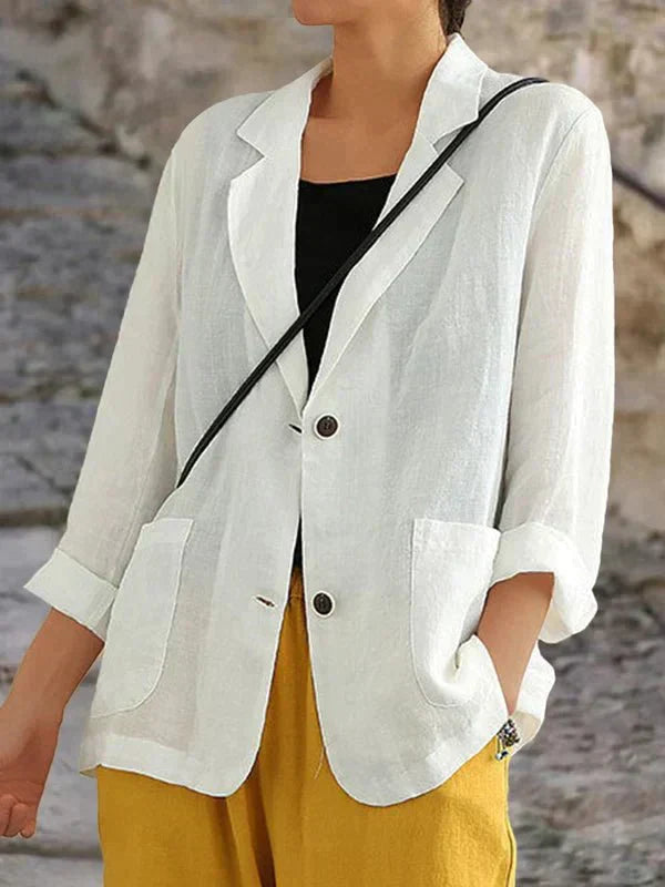 Leichter Damen-Blazer "Olivia" mit entspannter Passform; reisefreundlich & bequem für Frühling/Sommer Damenmode.