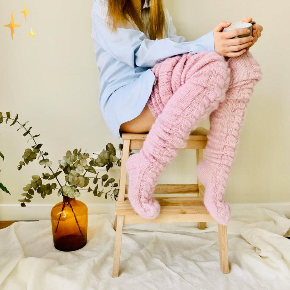 Gemütliche, warme lange Damenstrümpfe für höchsten Komfort im Winter, ideal für Freizeit und Zuhause.