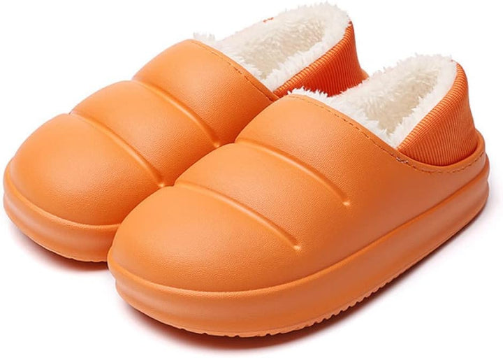Bequeme Winter-Hausschuhe unisex, rutschfeste Sohle, kuschelig warm. Ideal als Damen- & Herrenpantoffel.