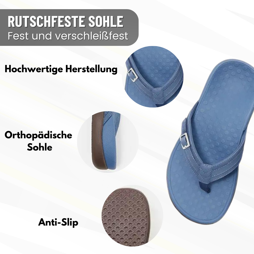 Orthofit Damen Sandalen mit orthopädischem Fußbett für optimale Fußgesundheit.