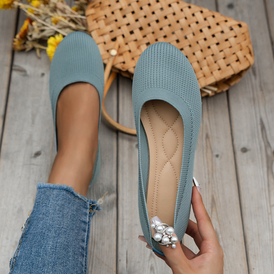 Komfortable orthopädische Damen-Ballerinas Mia. Stilvolle Damenschuhe mit ergonomischem Fußbett für gesunde Füße.