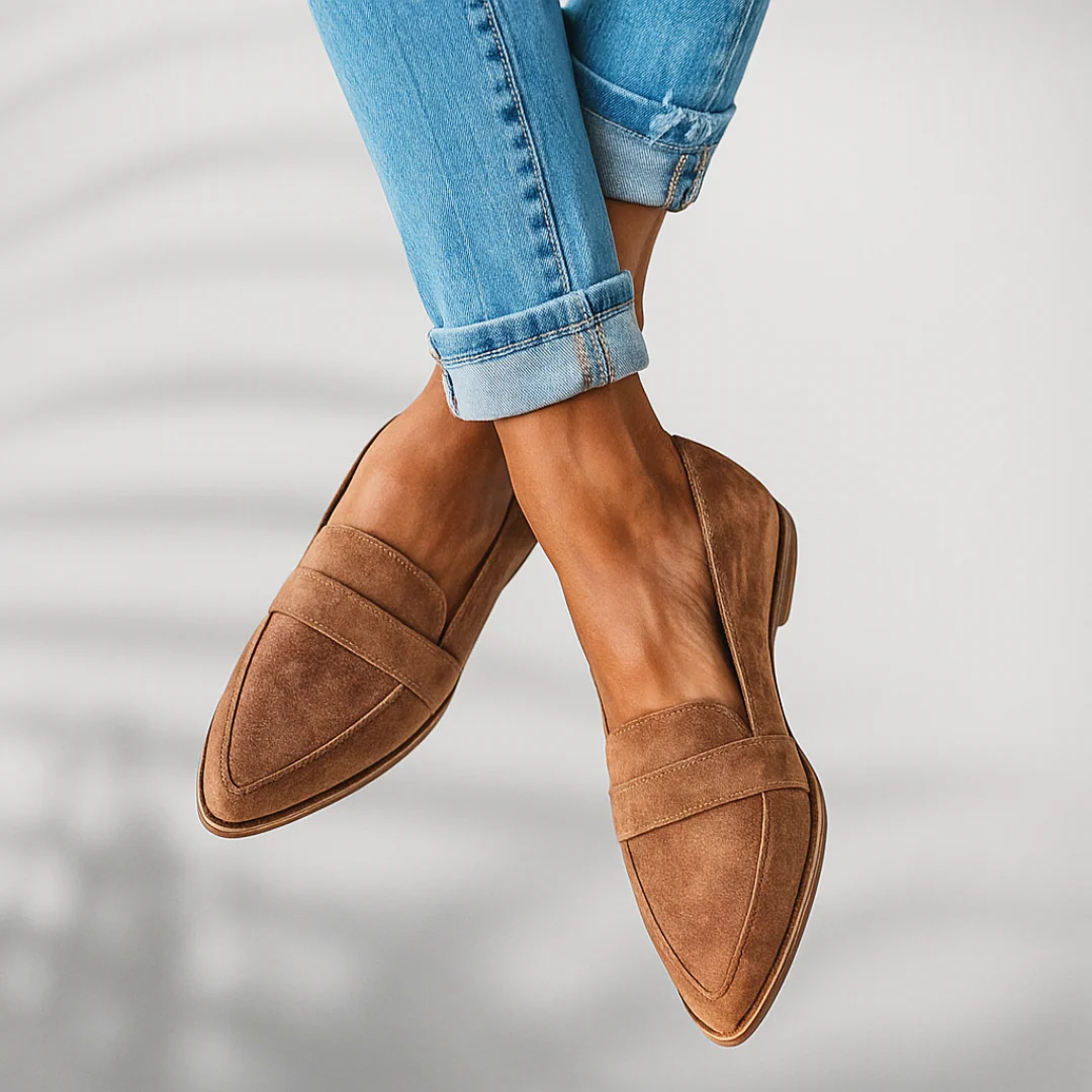 Vielseitige orthopädische Damen Mokassins aus Leder, ideal als Komfortschuhe für Freizeit und Büro.