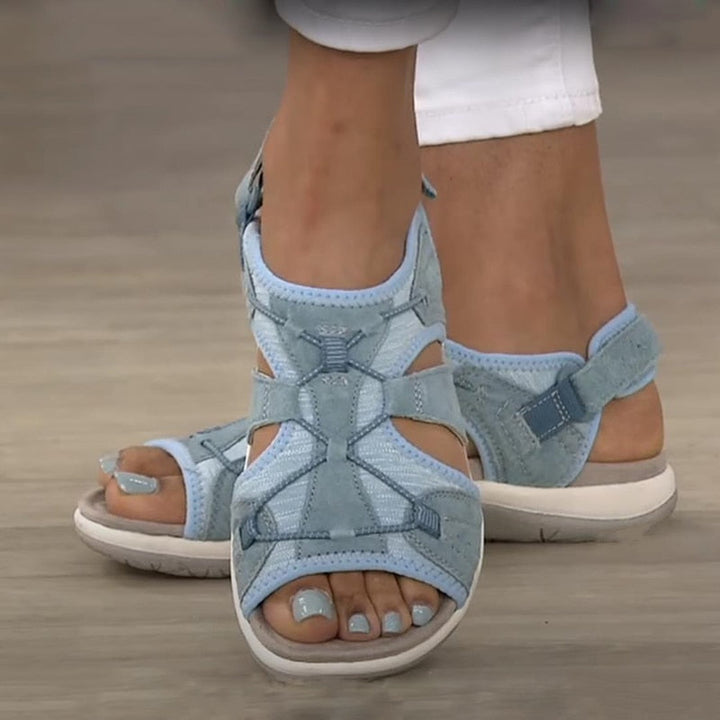 Leichte Freizeitsandalen für Damen, orthopädisch mit Memory Foam-Komfort.