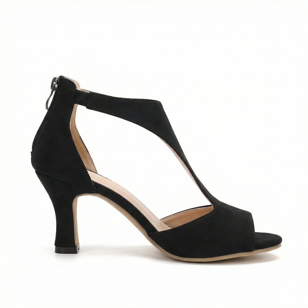 Damen Pumps mit orthopädischem Komfort in Rose/Schwarz. Elegante Stöckelschuhe für gesunde Füße & Stil.