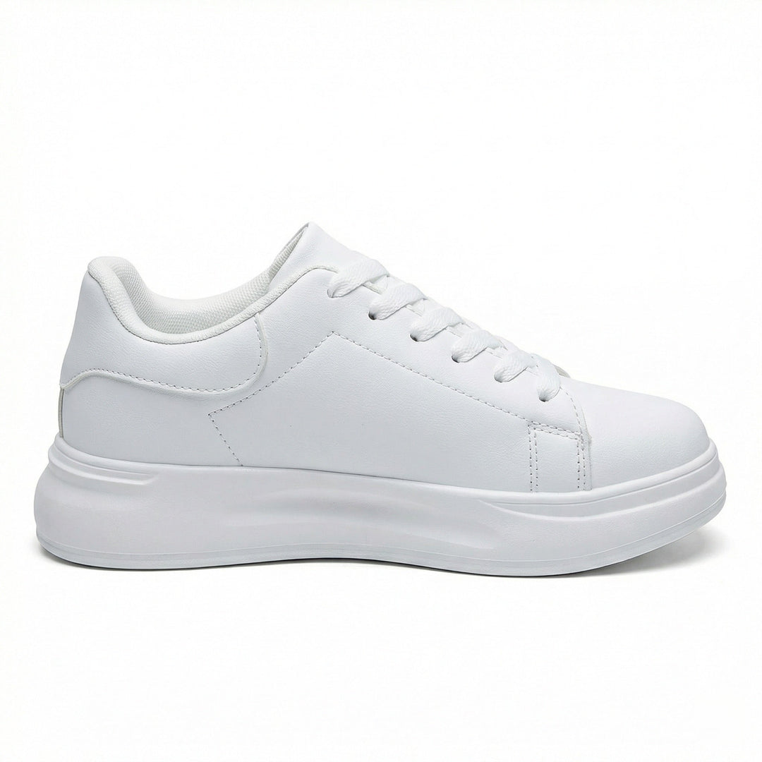 Orthopädische Damen Turnschuhe, weiß, für Komfort, Fußgesundheit & rückenfreundliche Unterstützung. Bequeme Sneaker.