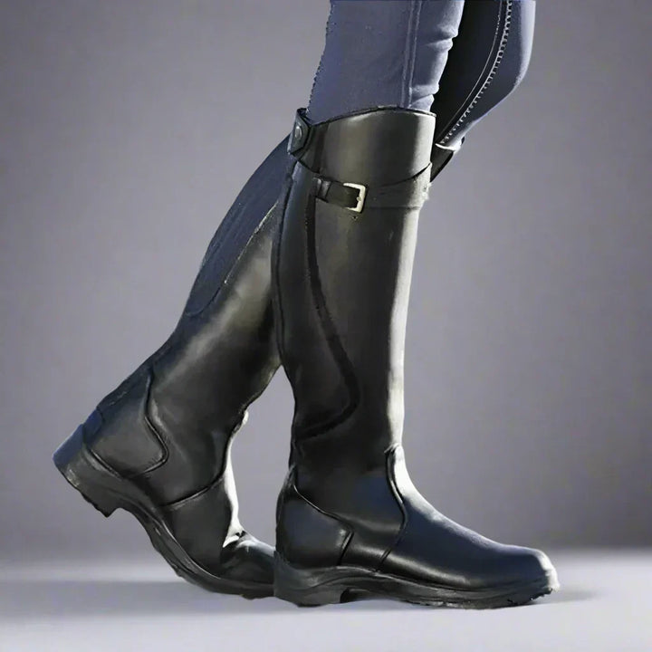 Orthopädische Damenreitstiefel Sofia. Komfortable kniehohe Stiefel für Reitsport, Alltag & Herbstmode.