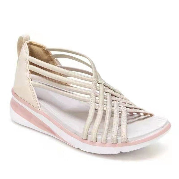 Wasserdichte orthopädische Damensandalen, rutschfest & bequem, ideal für Strand und Pool, mit 4,5 cm Absatz.