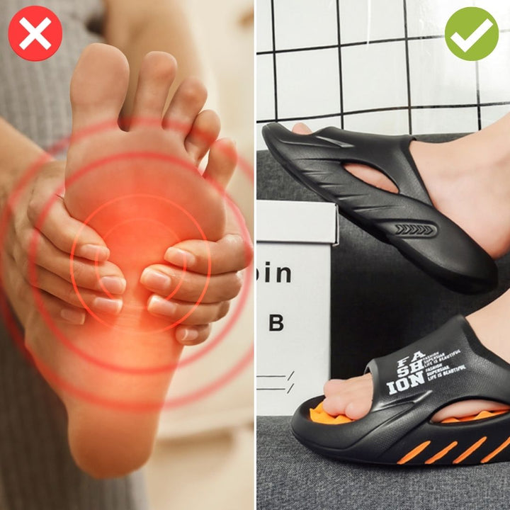 Unisex Massage-Hausschuhe mit ergonomischen Noppen stimulieren Fußreflexzonen, fördern Entspannung & Wellness.