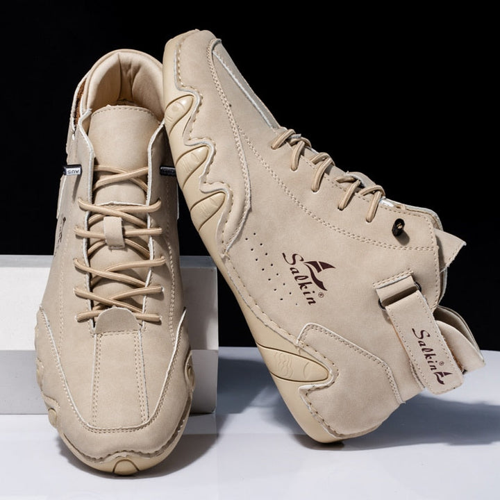 Orthopädischer Komfortschuh Ethan aus Leder für schmerzfreies Gehen & Fußgesundheit im Alltag.