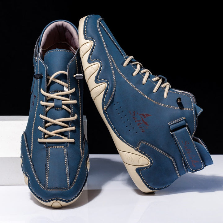 Stilvoller orthopädischer Lederschuh Ethan mit ergonomischem Design für besten Halt & Komfort.