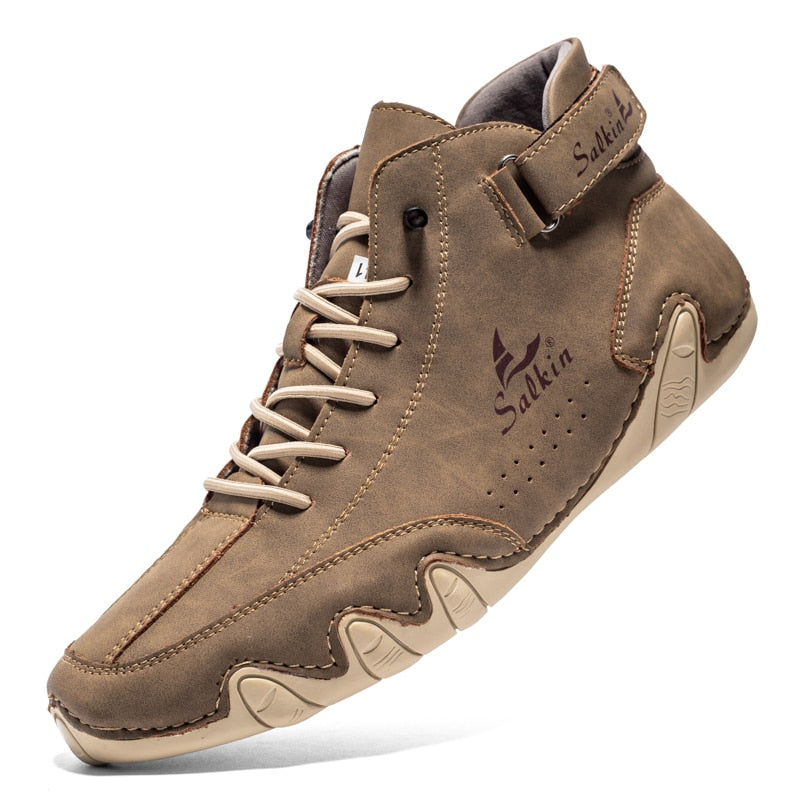 Ein Paar orthopädische Komfortschuhe Ethan aus Leder, unisex Design für Damen & Herren.