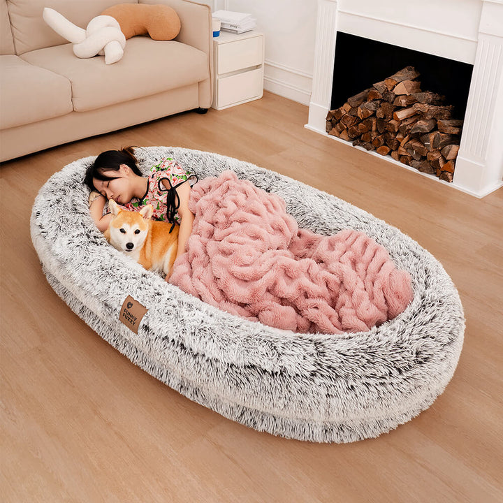 Wasserdichtes, orthopädisches Hundebett, Donutform, ideal für ältere Hunde.