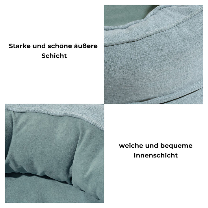Flauschiges orthopädisches Donut-Hundebett, fördert Tiefschlaf & bietet Gelenkschutz.