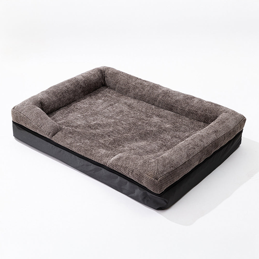 Stützendes orthopädisches Eckbett für Hunde. Waschbares Haustierbett für Gelenkgesundheit & Komfort.