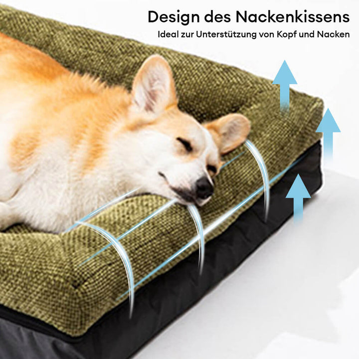 Weiches orthopädisches Haustierbett. Waschbares Eckbett für Hunde & Katzen, ideal für Entspannung.