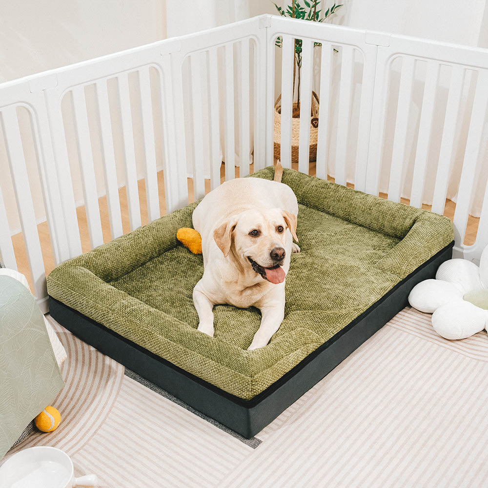 Orthopädisches Katzenbett zur Gelenkentlastung. Waschbares Eckbett für entspannte Katzen.