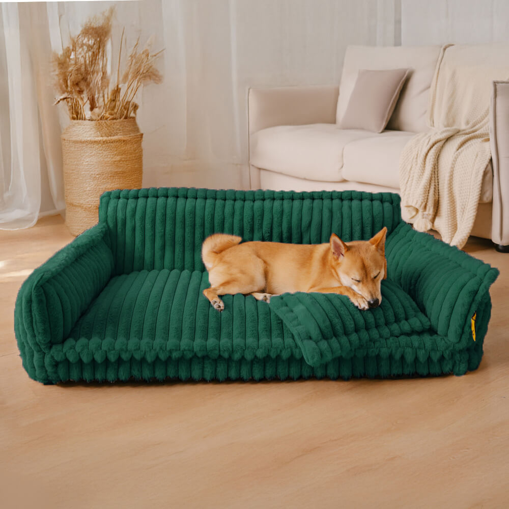 Weiches Tierbett Snoozy Dream, waschbar & orthopädisch, für große Hunde und Katzen.