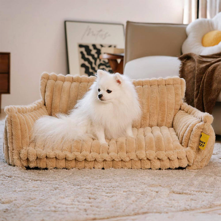 Plüsch-Hundebett Snoozy Dream, orthopädisch, flauschig, ideal für große Rassen.