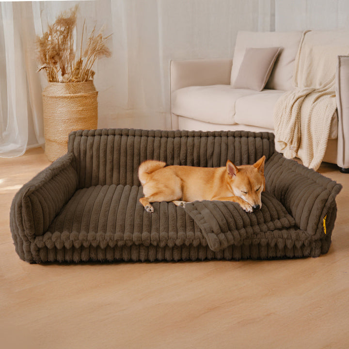Flauschiges orthopädisches Tierbett für Hunde & Haustiere, bietet langanhaltenden Komfort.