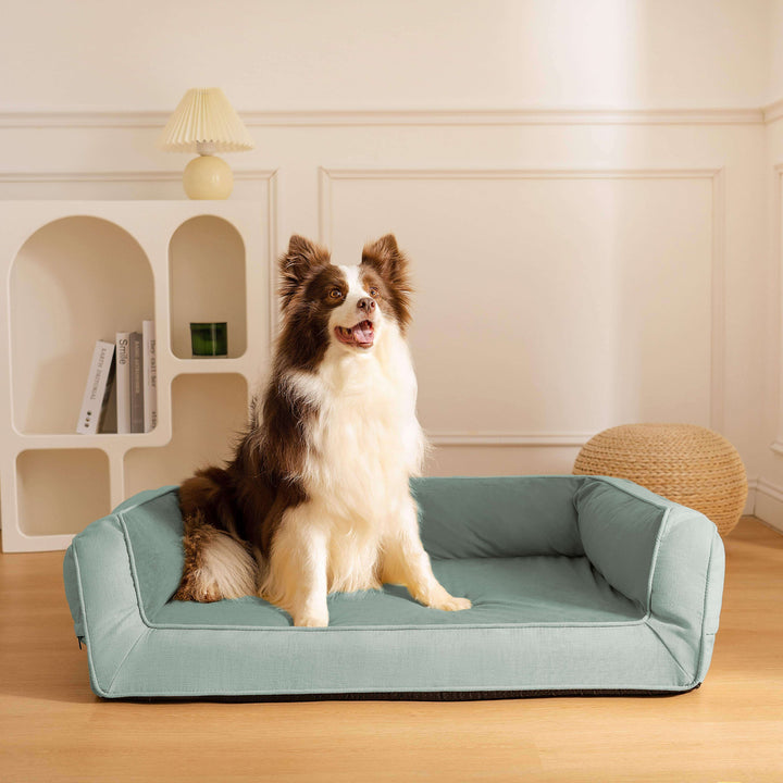 Ergonomisches Hundebett, orthopädisch, fördert gesunden Schlaf und entlastet Gelenke.