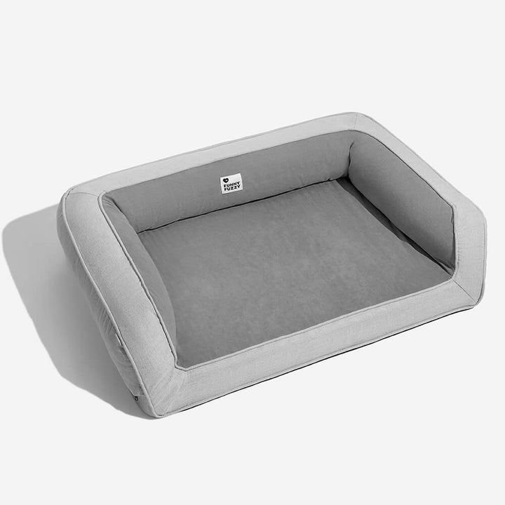 Orthopädisches Hundebett mit Anti-Rutsch-Boden, sicher und komfortabel für alle Hunde.