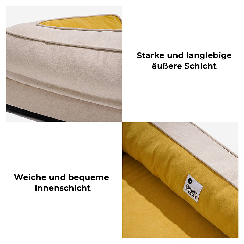 Kleines orthopädisches Hundebett für maximalen Komfort und Entspannung bei Gelenkproblemen.