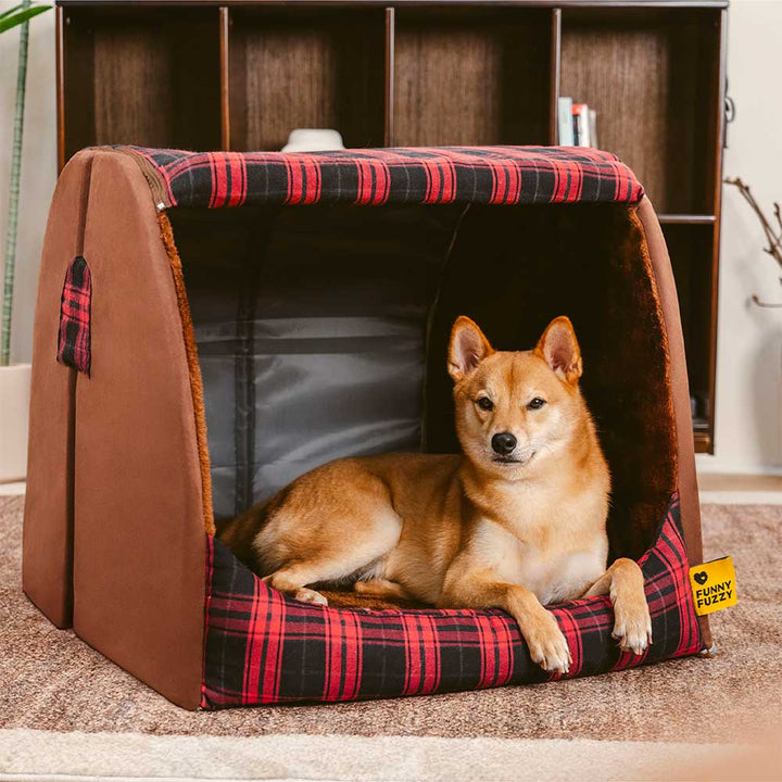 Hochwertiges orthopädisches Hundebett mit Memory-Schaum für optimalen Gelenkschutz.