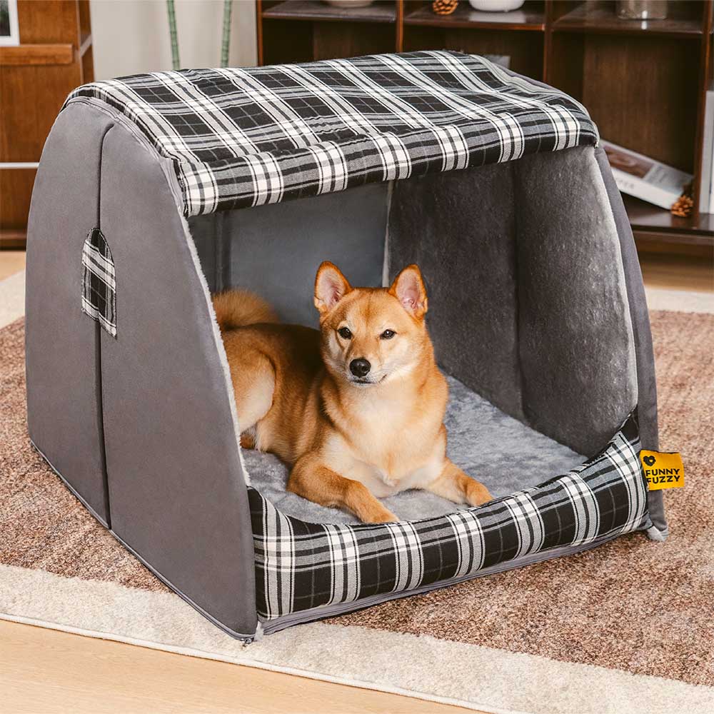 Großes orthopädisches Hundebett, pflegeleicht & waschbar für maximale Gelenkstütze.