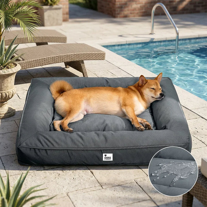 Orthopädisches Hundebett für große Hunde, wasserabweisend. Bietet Komfort & Gelenkunterstützung für erholsamen Schlaf.