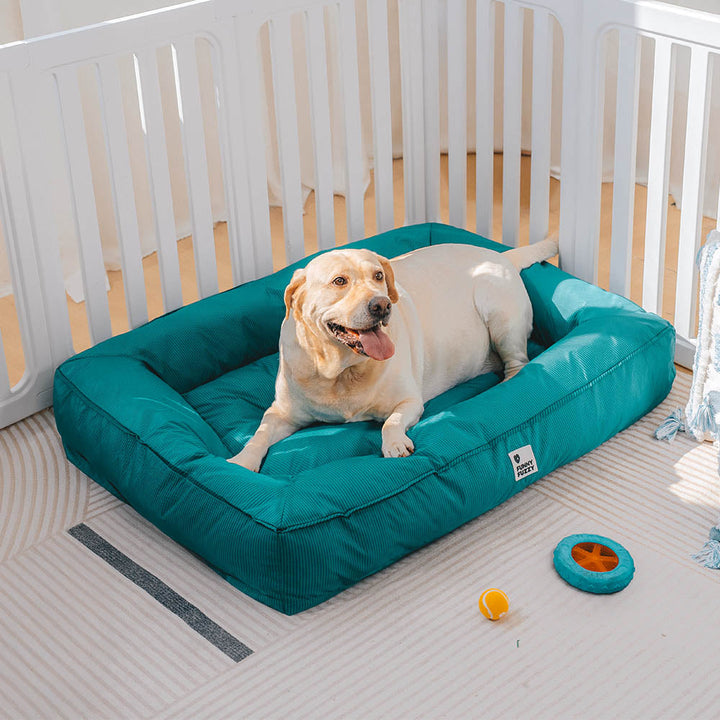 Komfortables, wasserabweisendes orthopädisches Hundebett für große Hunde. Sichert tiefe Entspannung und besten Schlaf.